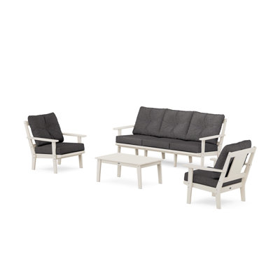 Prairie 4 Piece Sofa Seating Group with Cushions