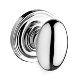 Ellipse Passage Door Knob with Traditional Round Rose