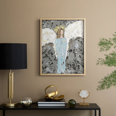 Angels "Tout le monde", reproduction encadrée - bois massif