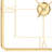 Metal Open Frame Decorative Gold Wall Clock