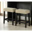 Table de salle à manger contemporaine 3 pièces, table et 2 tabourets avec sièges, plateau transitionnel rectangulaire pour étude inclus, pièce Design