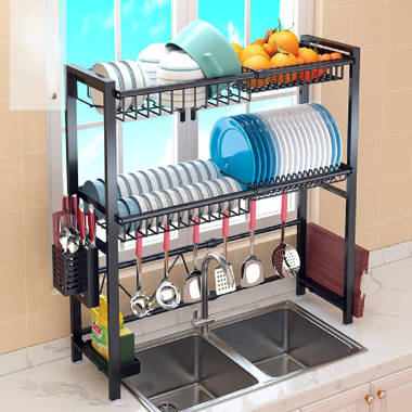 Carbon Steel Retractable over the Sink Dish Rack