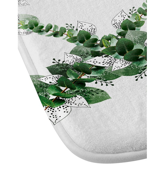 Tapis pour salle de bain guirlande eucalyptus