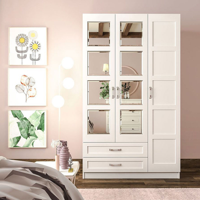 Vanarsdale 3 Door Manufactured Wood Wardrobe