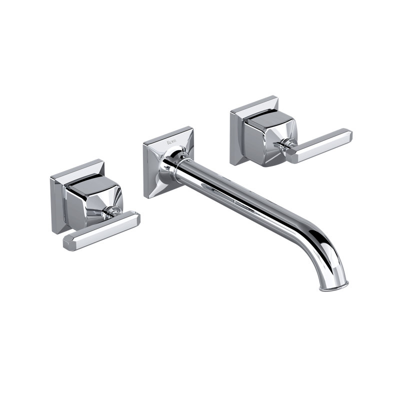 Apothecary Wall Mount Lavatory Faucet Trim, Lever, Polished Chrome