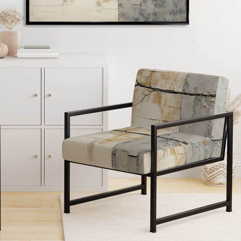 Chaise d'appoint rembourrée Nature Split, Noir