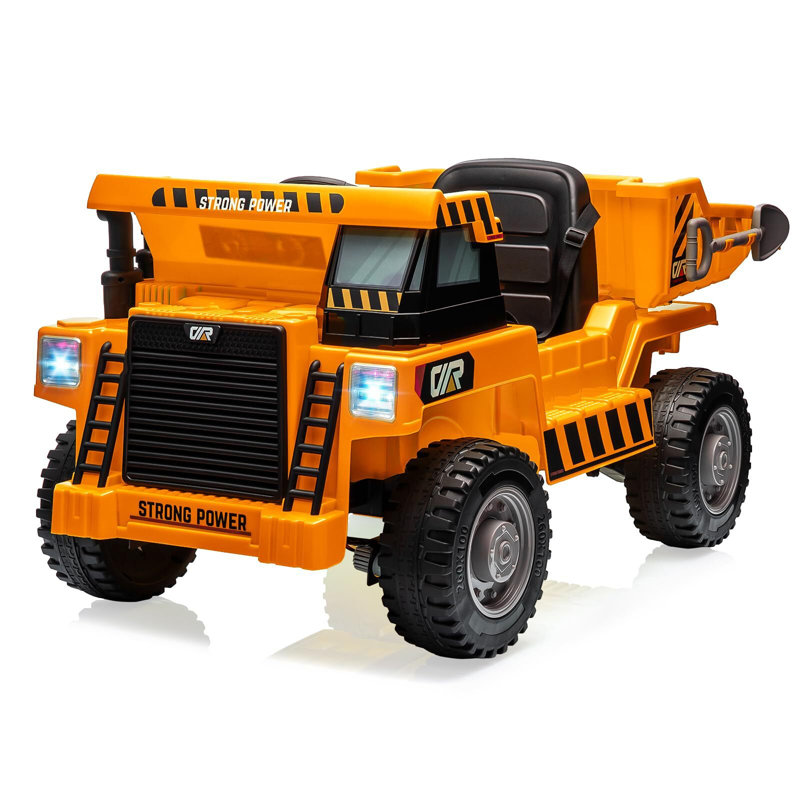 Ride On Dump Truck, 12V Ride On Car avec télécommande, Orange