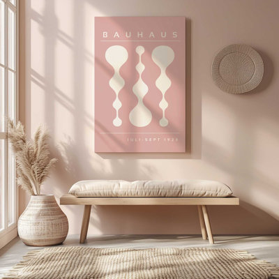 «Midnight Retro Bauhaus», reproduction sur toile encadrée