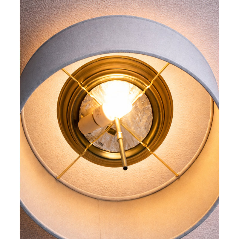 Plafonnier encastré 18" à tambour ombré Kimes, Gruau