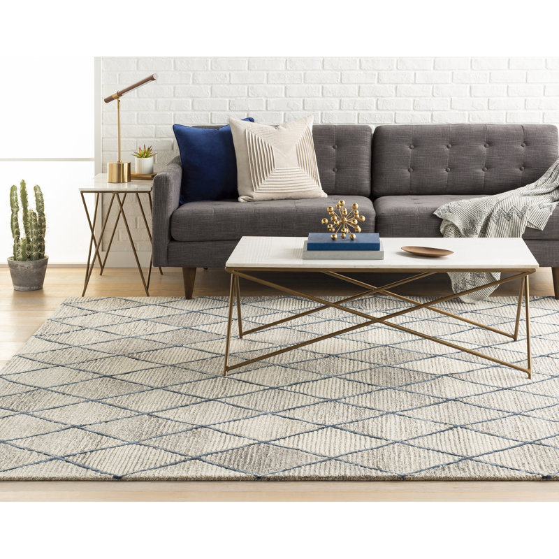 Lynden Hand Tufted Geometric Indoor Rug, Rectangle 8' x 10'