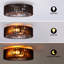 Ventilateur de plafond encastré de 20 po avec lumière, ventilateur de plafond à profil bas en bois avec lumière et télécommande, 6 vitesses et ventilateur réversible sans pales pour chambre à coucher, cuisine
