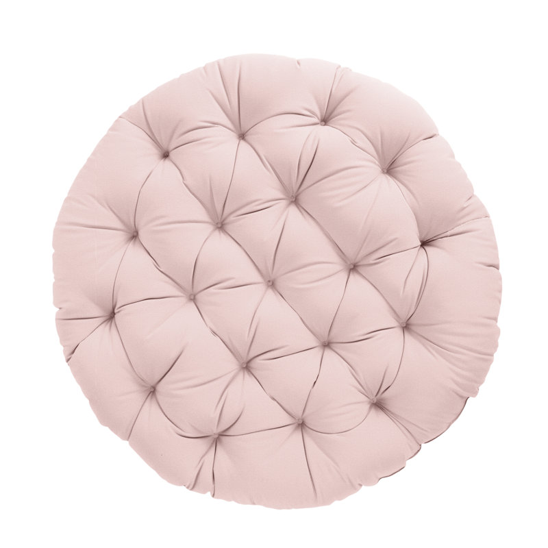 Indoor/Outdoor Sunbrella Papasan Cushion, 44" W x 44" D, Polyester, Blush Pink
