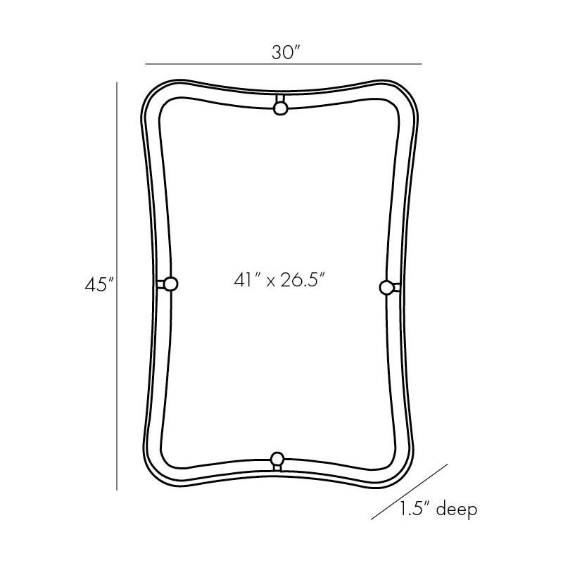 Janey Flat Metal Beveled Wall Mirror