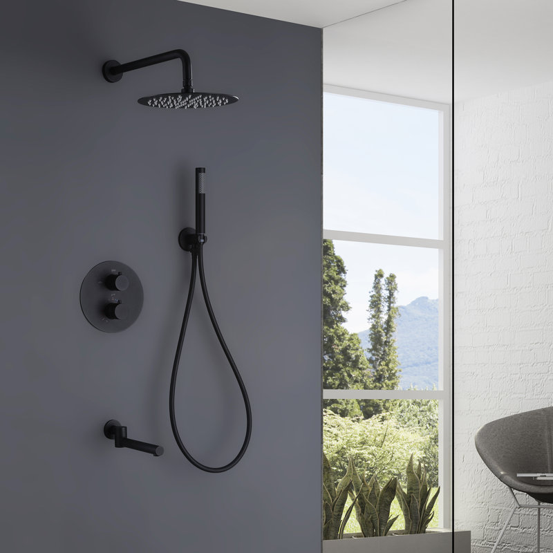 Robinet de baignoire et douche à pression équilibrée avec inverseur