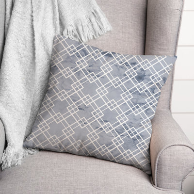 Blue Marble Geo Throw Pillow