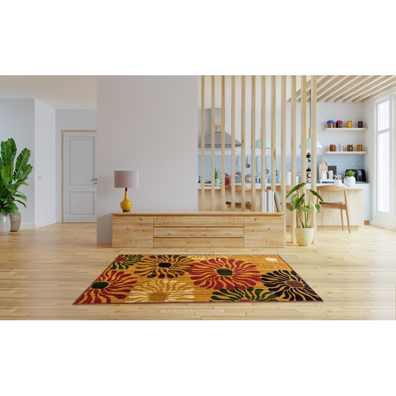 Raiden Floral 80cm X 150cm Area Rug