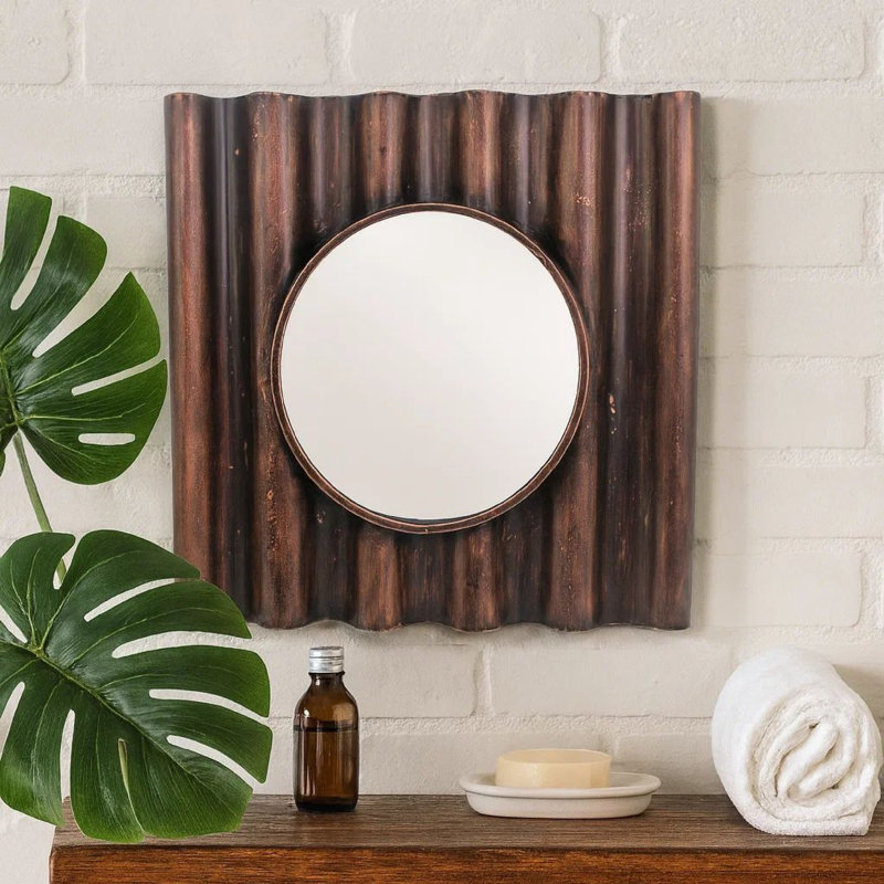 Miroir décoratif en bois rustique vieilli Doiron