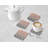 Cork Agate Ceramic Jute Leather Crystal Square Round 4 Piece Coaster Set