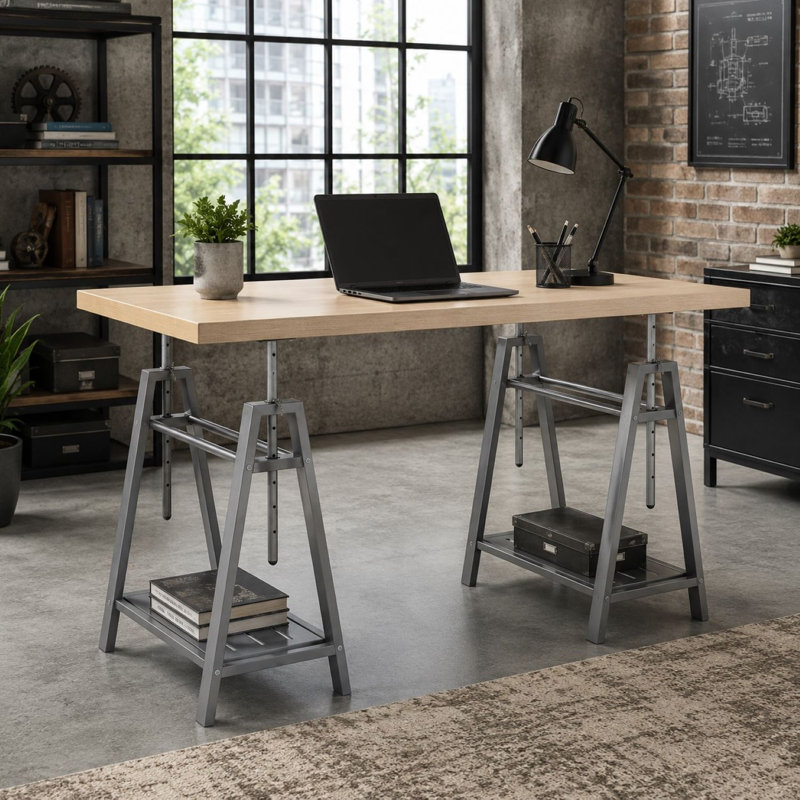 Cayuga Adjustable Solid Wood Top Standing Desk
