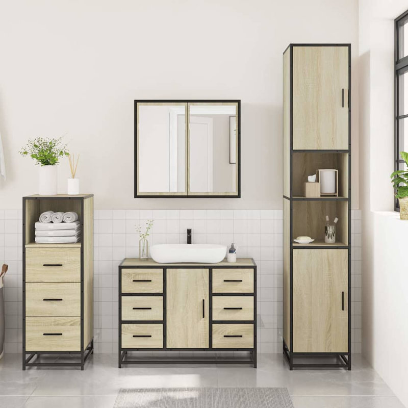 Alltawanna Bathroom Furniture Suite, Sonoma Oak