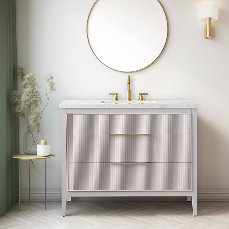 Emma 42" W Single Vanity, Taupe