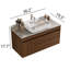 Meuble-lavabo moderne en marbre 36 po