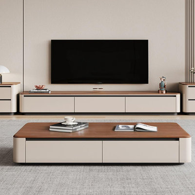 Coffee Table and TV Stand Set with Hidden Handles