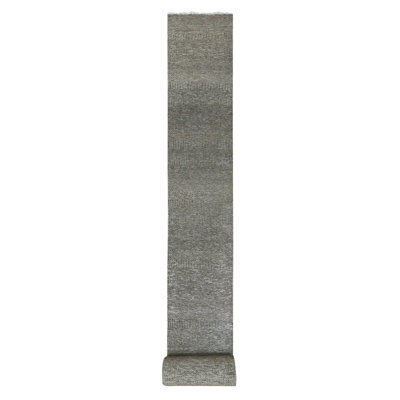 Valier One-of-a-Kind 2'5" X 30'3" New Age Runner Wool Area Rug Gray