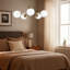 Lustre 5 lumières avec abat-jour en verre-1268288153