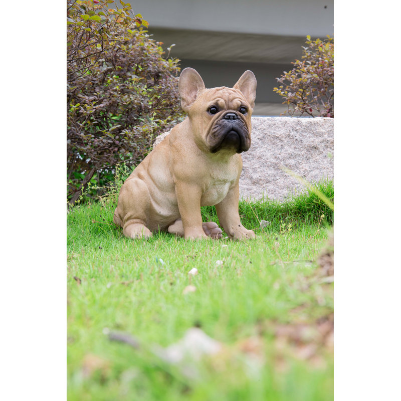 Statue de bouledogue français accroupi