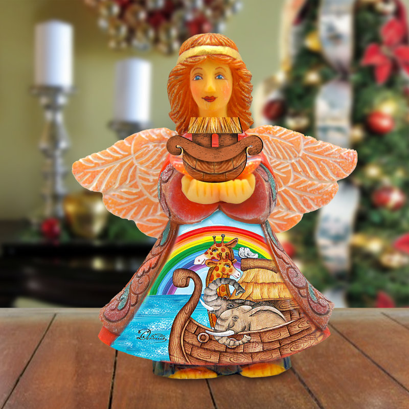 5'' Wood Hanging Figurine Ornament