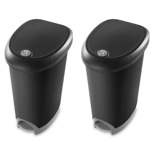 Glad Black Step-On Plastic Trash Can - 15-20 Gallons