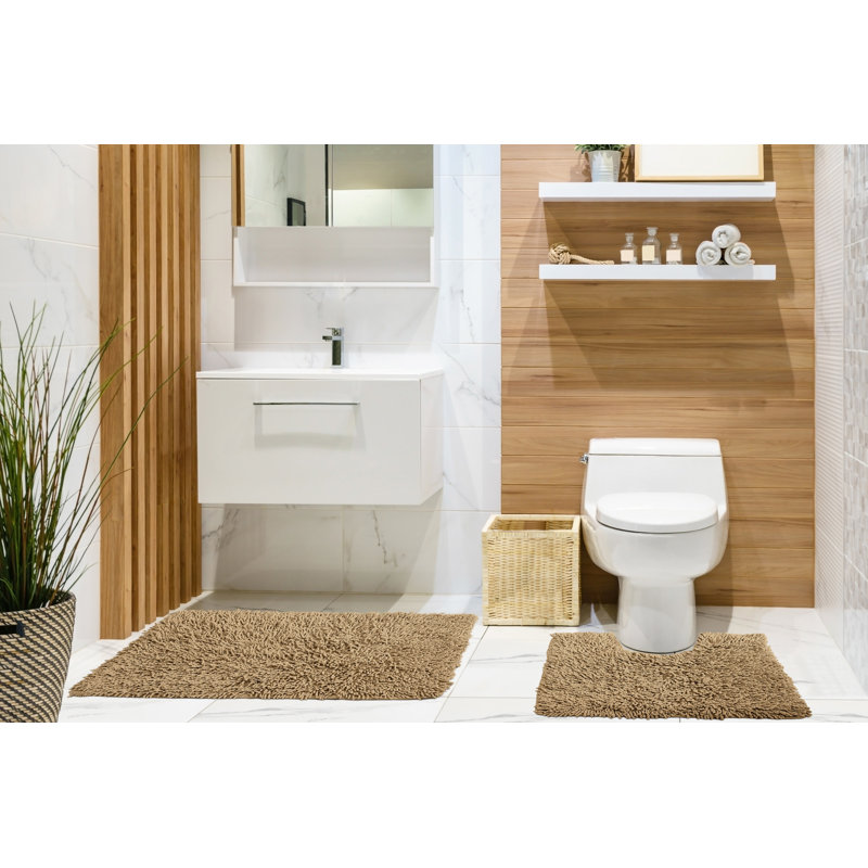 Delphinia Non-Slip Bathroom Set, Coffee