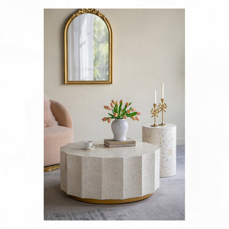 Coffee Table with Wooden Base