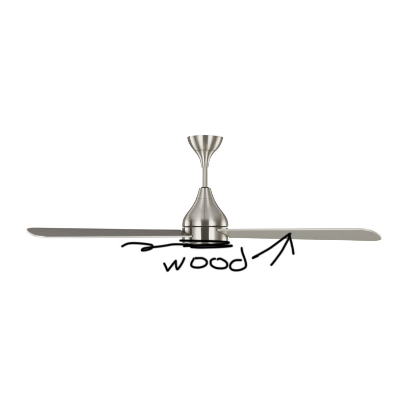 Smart LED Ceiling Fan, 60 inches, Brushed Steel with Silver/Walnut Reversible Blades