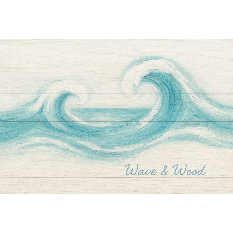 Vague et bois - art mural sur toile Coastal Ocean Breeze, H 30 po x l 40 po