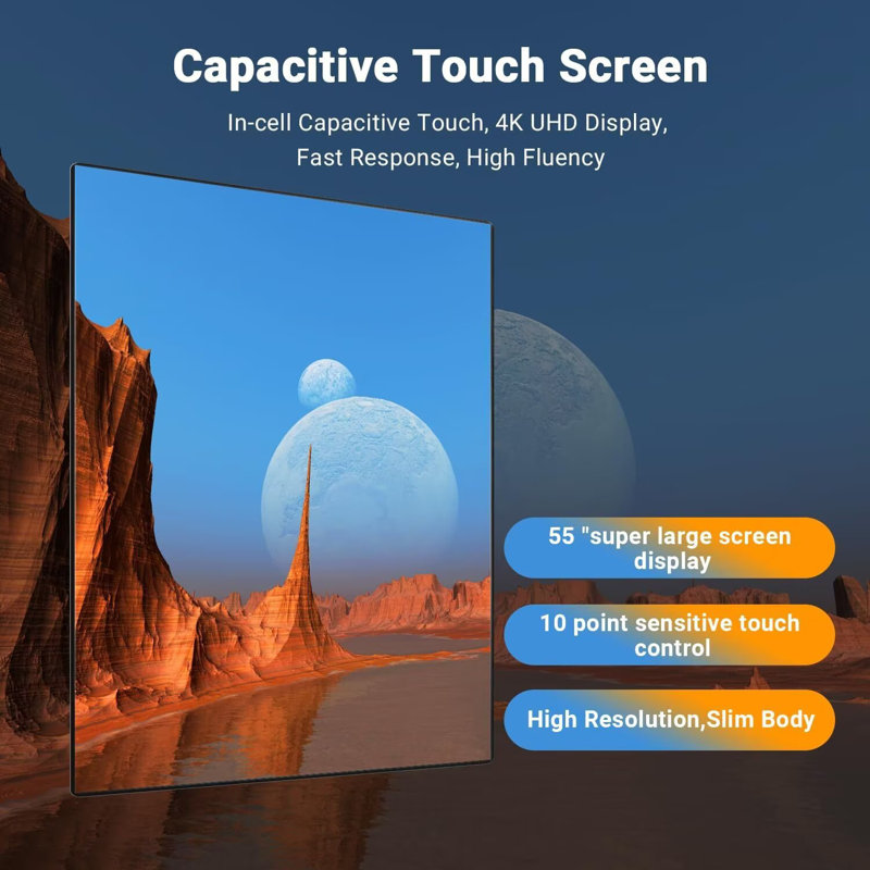 JYXCN Dual System Smart Display 55", 4K Collaboration, OPS PC Module