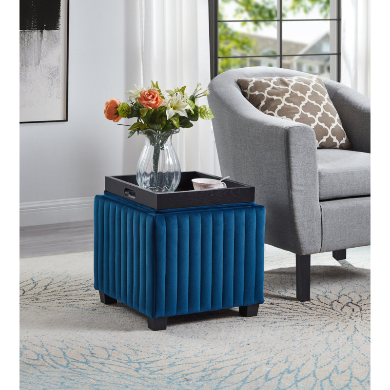 Coffee Table with Storage Coffee Table with Storage Modern Coffee Table Side Table, Navy Blue