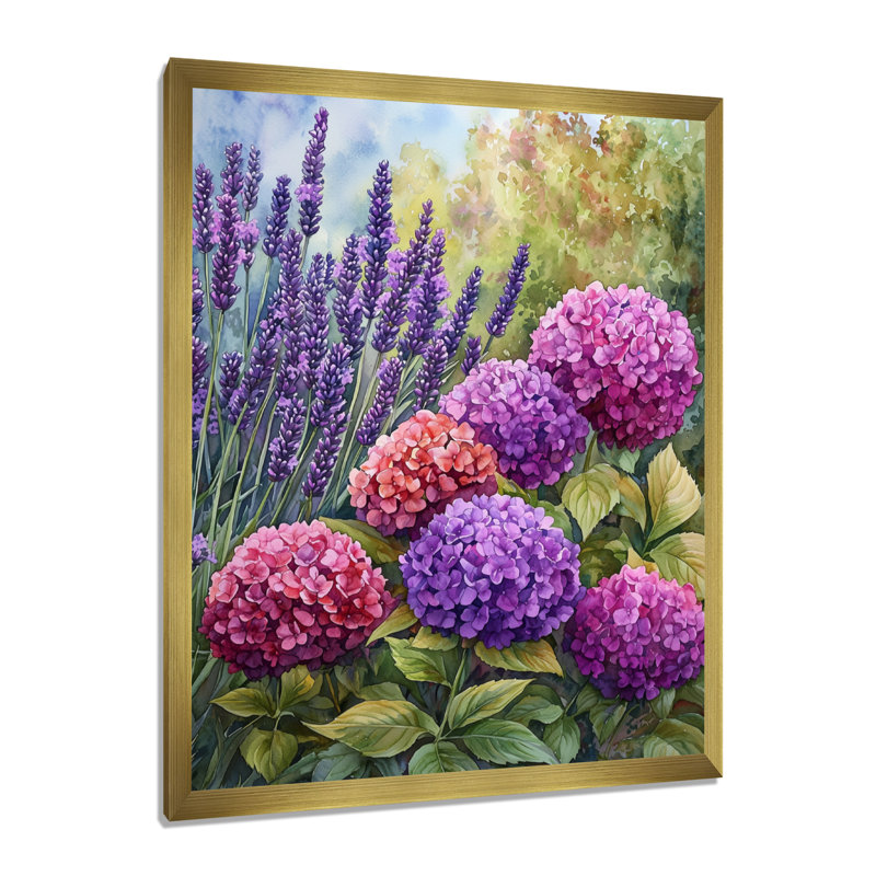 Bowman - Floral Canvas Wall Art, Reproduction encadrée d'une seule photo, H 44 po x l 34 po, Doré