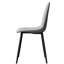 4 chaises de table de salle à manger - Revêtement en lin, pieds en métal noir, haute durabilité (revêtement beige, cadre, choix (gris