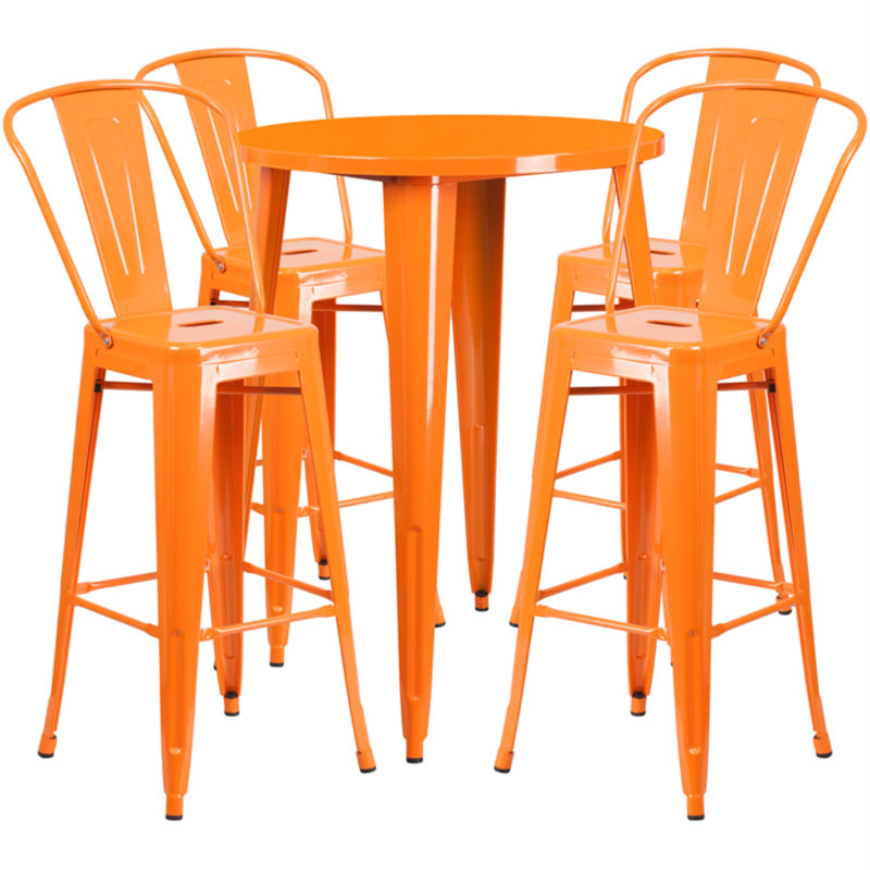 Ensemble de tables de bar Williamston, Orange, H 41 po x l 30 po x L 30 po