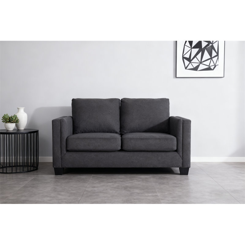 Canapé 57,9 po en tissu gris, Gris