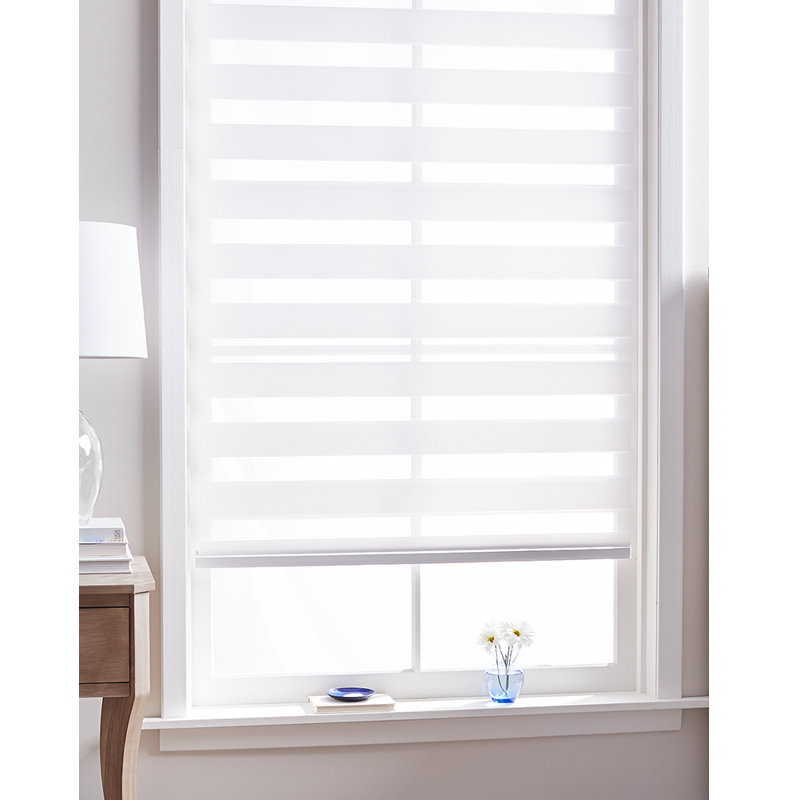 Store plissé semi-transparent, l 39 po x L 64 po, Blanc