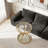 19.69" Glass Side Table with 2 Tiers, Ring-Shaped Frames-664647813