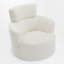 Fauteuil demi-tonneau rembourré et pivotant-1341733565