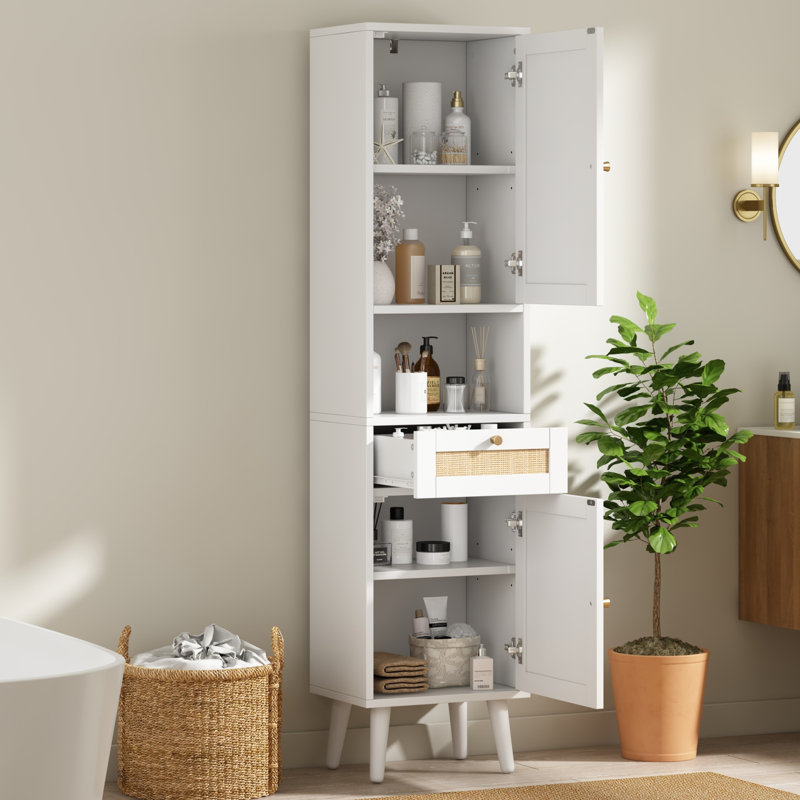 Freestanding Bathroom Cabinet, White