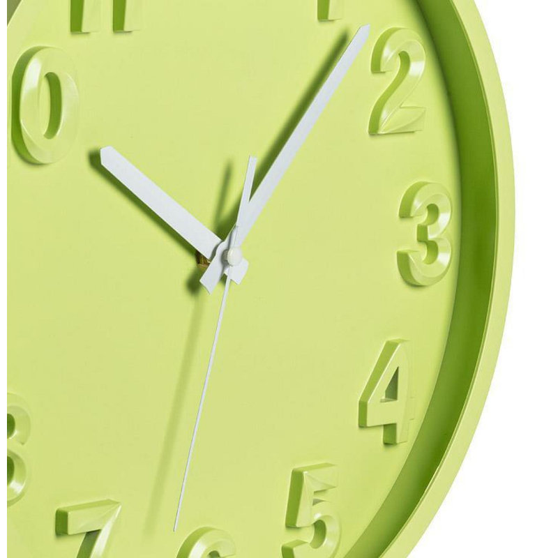 Bold Number Wall Clock, Green