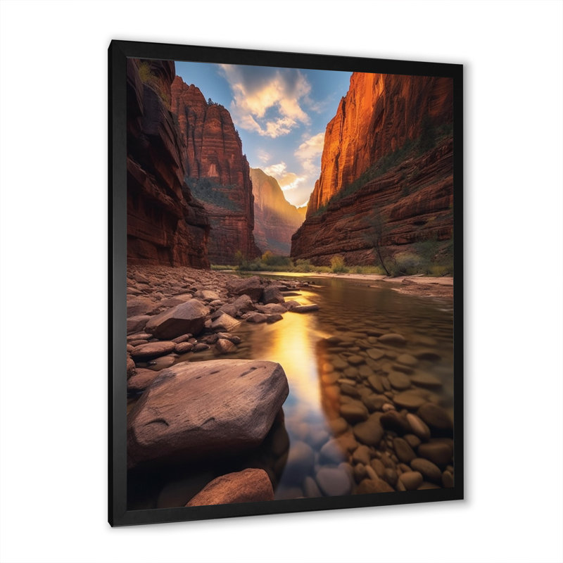 Décoration murale parc national Bellalynn Utah - Utah, Cadre photo noir, H 32 po x l 24 po x P 1 po