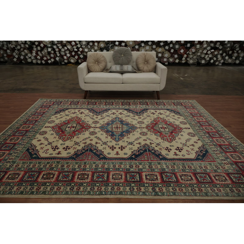 Tapis oriental traditionnel Kazak 8 x 10 pour une vie élégante
