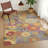 Machine Washable Indoor/Outdoor Matteson ACN2293 Floral Rug-1808153863